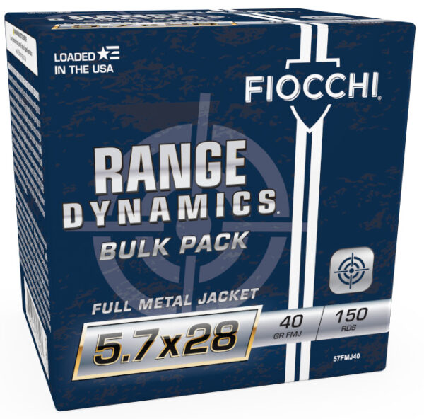 FIOCCHI 5.7X28 40GR FMJ RANGE DYNAMICS 150ct