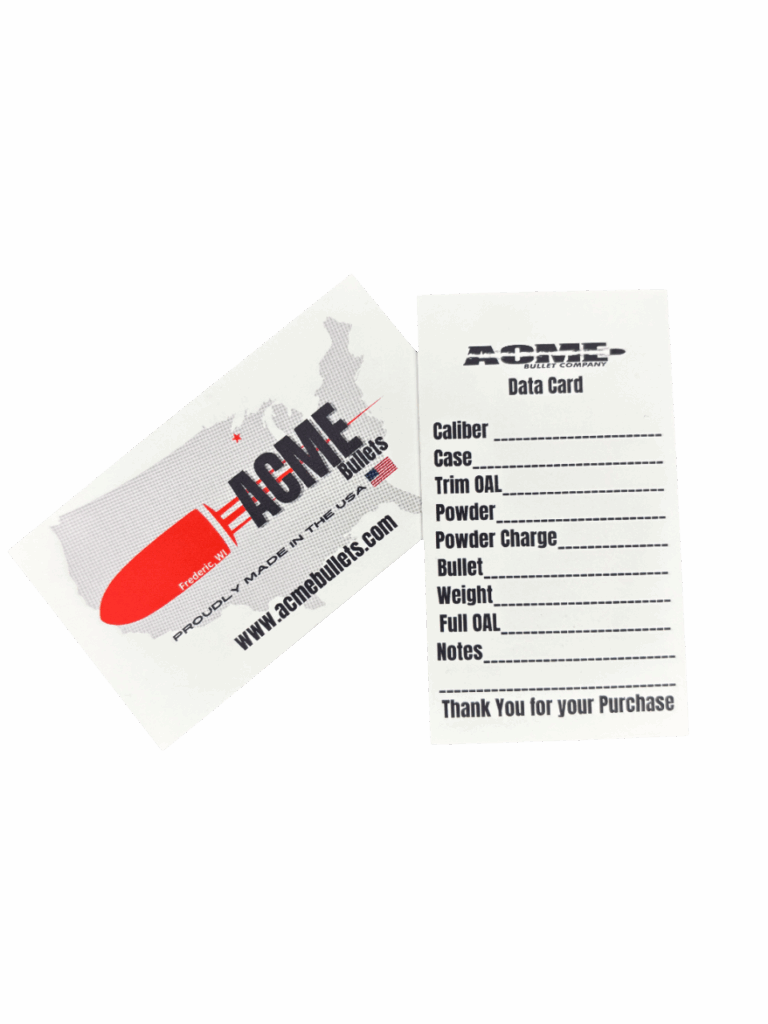 25 ACME Bullet Co. Data Card 25 Pack